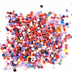 Rocailles Rocailles, Perlmutt-Mix Farben, 2mm, 12/0