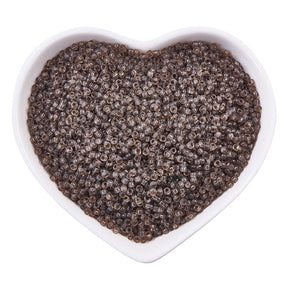 Seed Beads – Transparent Brun, Runde (2mm), 11200 stk. - Uniq Perler - 126378