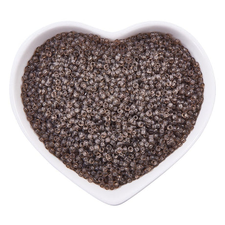 Seed Beads – Transparent Brun, Runde (2mm), 11200 stk. - Uniq Perler - 126378