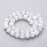 Selenit – Hvid/Klar, Runde (10mm) - Uniq Perler - 112472