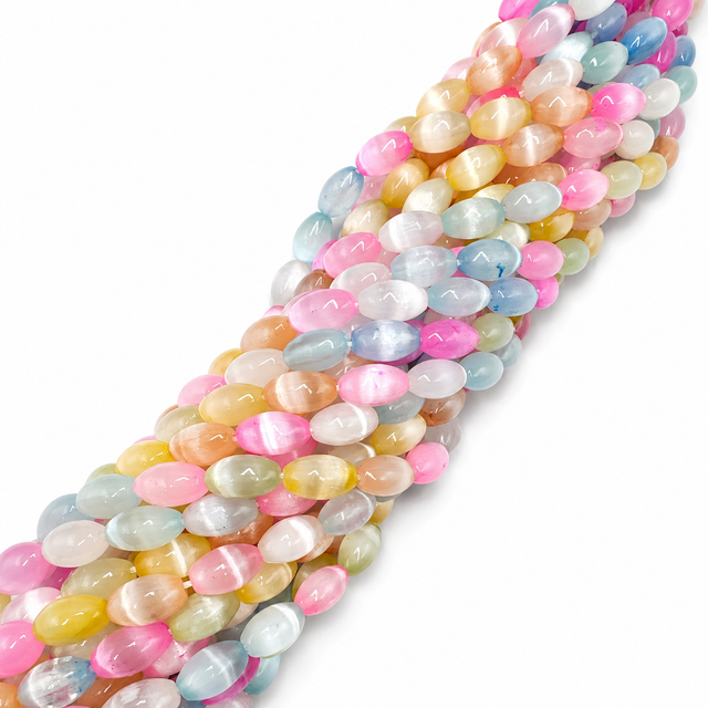 Selenit Perler – Farve Mix, Rice (12x8mm) - Uniq Perler - 122381