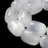 Selenit – Tøndeformet (8x12mm) - Uniq Perler - 112476