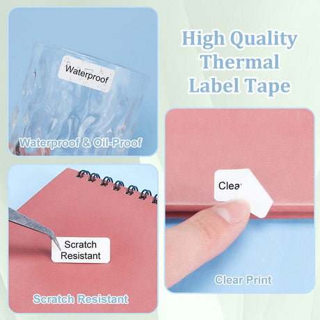 Selvklæbende små labels til mærkning (230 stk.) - Uniq Perler - 