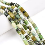 Serpentin Perler, Grønt Mix, Rør og Rondel, 8,5x6mm og (5,5x4mm) - Uniq Perler - 743183