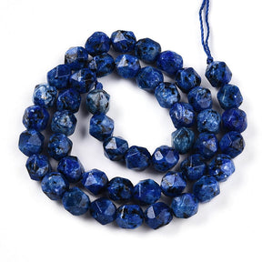 Sesam Jaspis - Blau, Facettiert, Sternschliff (7 - 8x6 - 7mm) - Uniq Perler - 114482