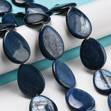 Shell Dråber, Stål Blå, 23x17mm - Uniq Perler - 112912