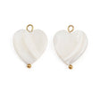Shell Hjerte Vedhæng – 18K Forgyldt vandfast Stål (19–20.5mm) 2 stk. - Uniq Perler - 117809