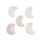 Shell Måne Vedhæng – Cremehvid (13x8mm, 10 stk) - Uniq Perler - 115999