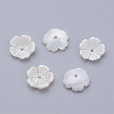 Shell Perle Blomst, (12mm, 4 stk.) - Uniq Perler - 112063