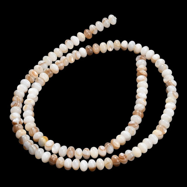 Shell Perler – Beige, Rondel (5x3~3,5mm) - Uniq Perler - 123073