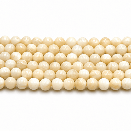 Shell Perler – Beige, Runde (7~7,5mm) - Uniq Perler - 124622