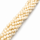 Shell Perler – Beige, Runde (7~7,5mm) - Uniq Perler - 124622