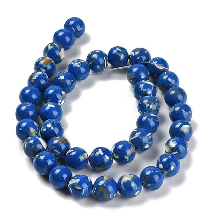 Shell Perler, Blå, (10mm) - Uniq Perler - 968309