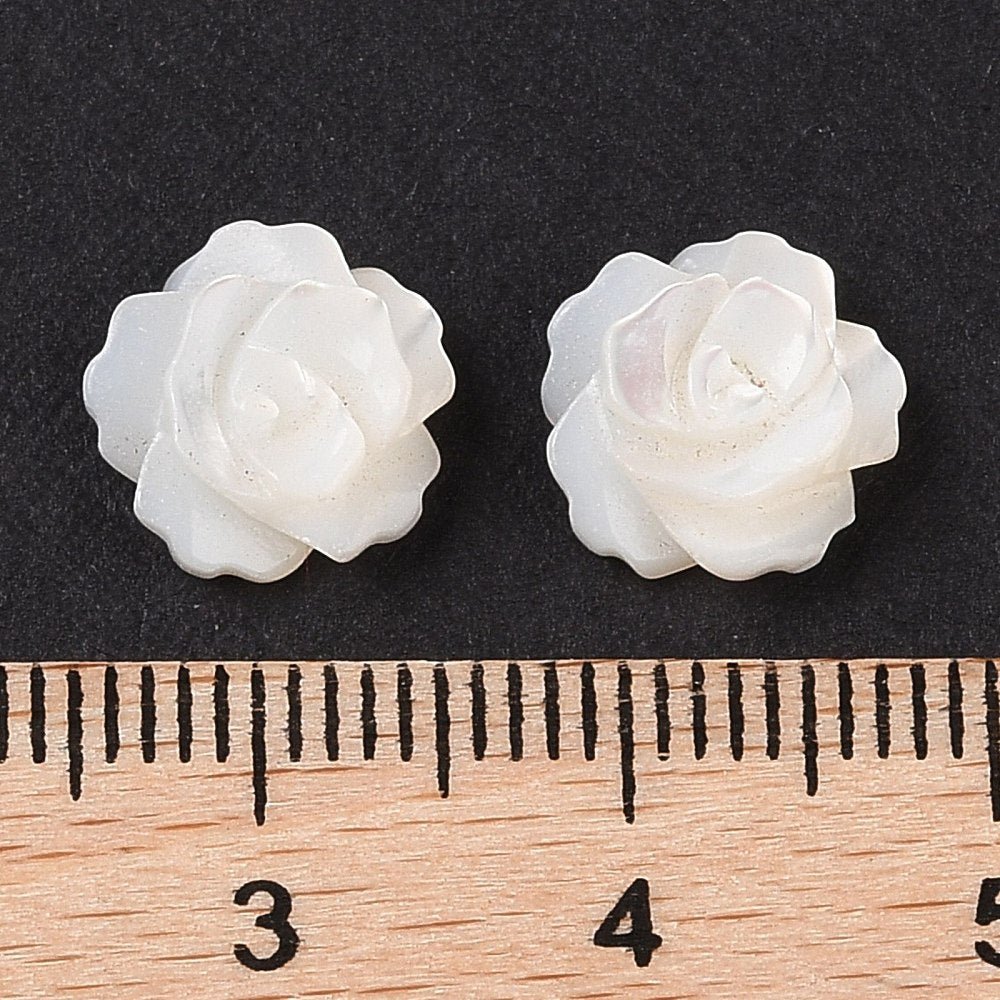 Shell Perler – Blomst Top/anboret (10mm) 2 stk. - Uniq Perler - 120203