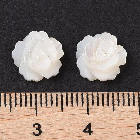 Shell Perler – Blomst Top/anboret (10mm) 2 stk. - Uniq Perler - 120203