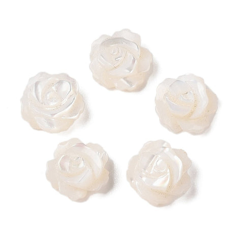 Shell Perler – Blomst Top/anboret (10mm) 2 stk. - Uniq Perler - 120203
