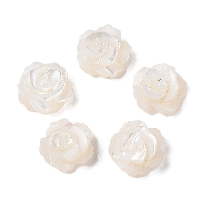 Shell Perler – Blomst Top/anboret (10mm) 2 stk. - Uniq Perler - 120203