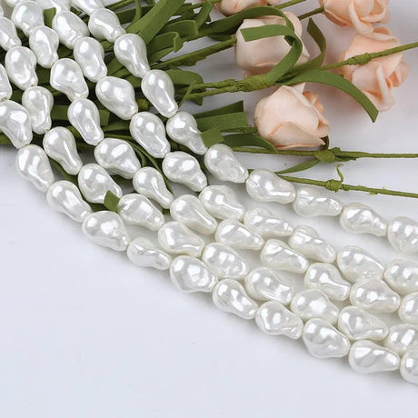 Shell Perler Der Ligner Barok Perler, (10x15mm) - Uniq Perler - 1015mm