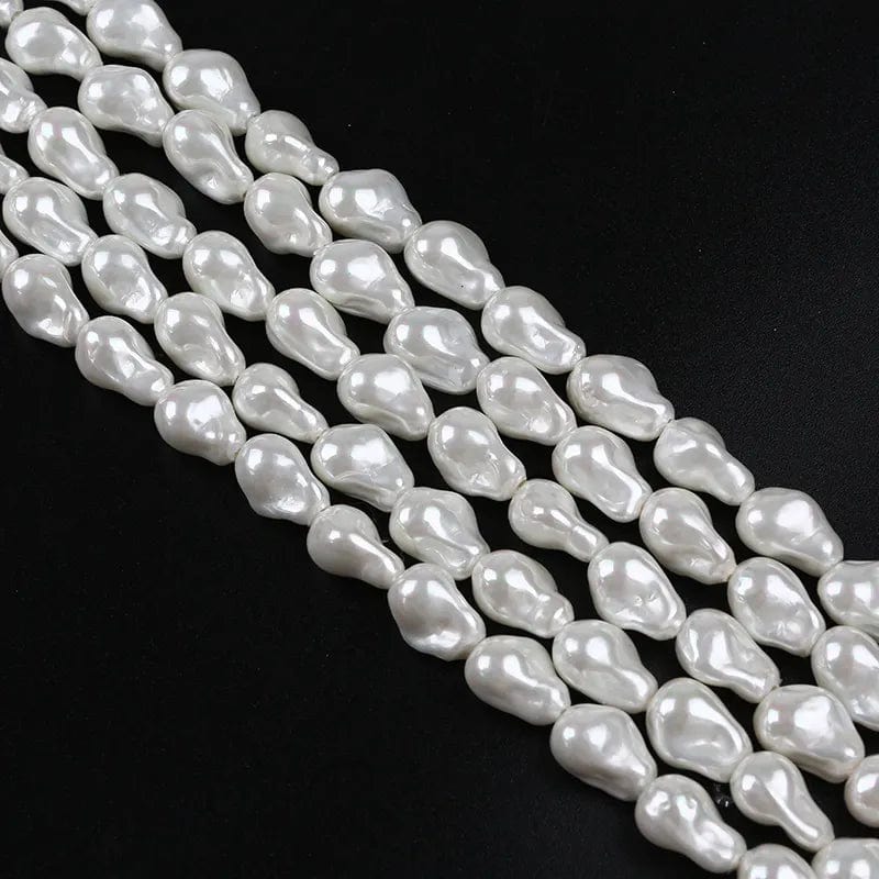 Shell Perler Der Ligner Barok Perler, (10x15mm) - Uniq Perler - 1015mm