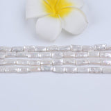 Shell Perler Der Ligner Kantet Barok Perler, 8x14mm - Uniq Perler - 0001489243