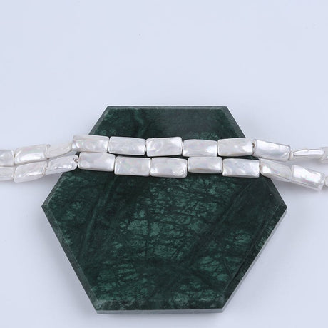 Shell Perler Der Ligner Kantet Barok Perler, 8x14mm - Uniq Perler - 0001489243