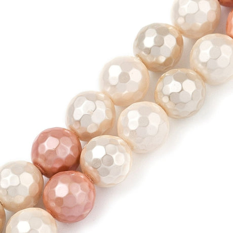 Shell Perler - Farve Mix, Facetteret (8mm) - Uniq Perler - 567849