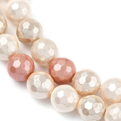 Shell Perler - Farve Mix, Facetteret (8mm) - Uniq Perler - 567849