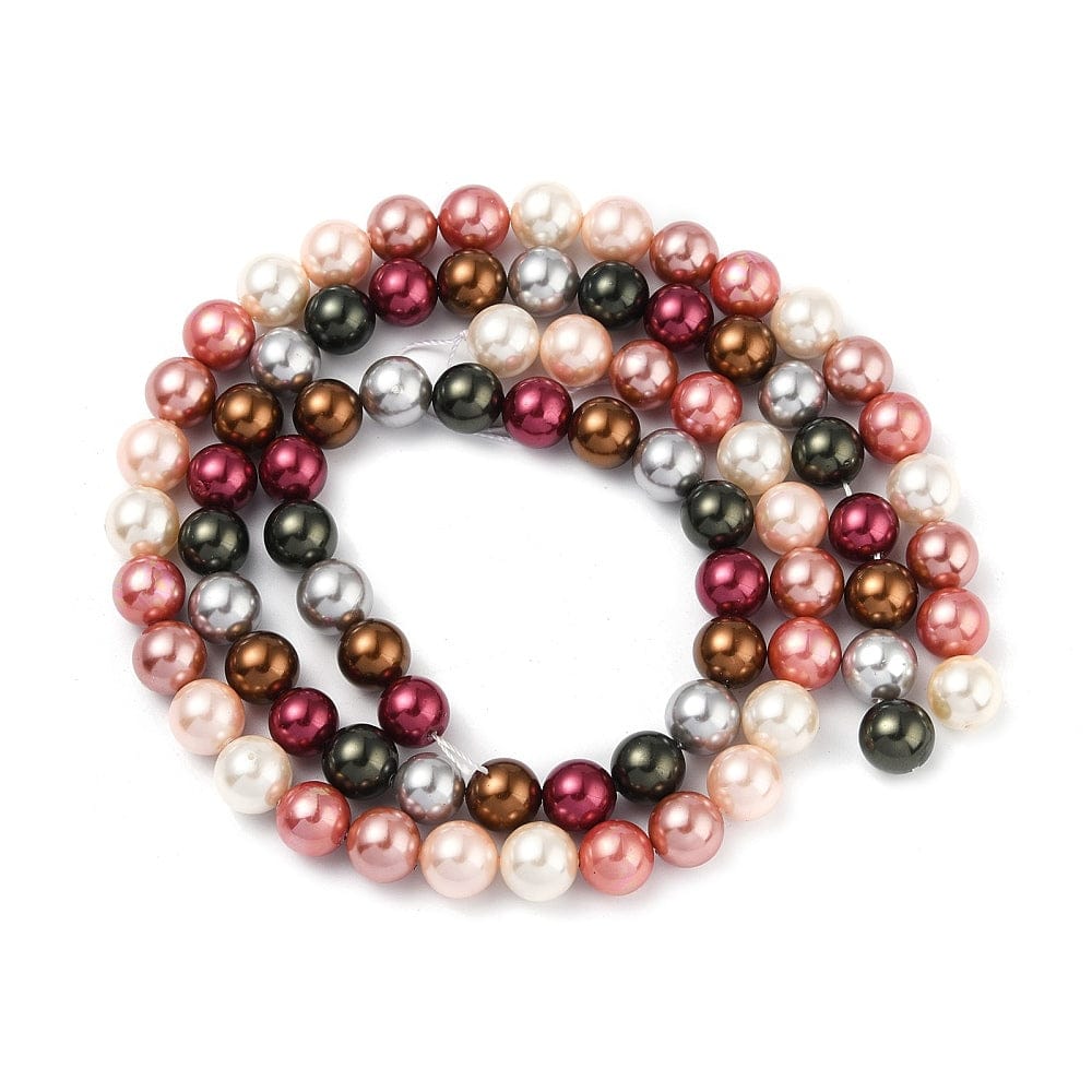 Shell Perler, Farve Mix,(10 - 10,5 mm) - Uniq Perler - 439385