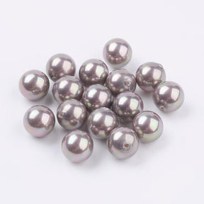 Shell Perlen, Grau, Oben gebohrt/Angebohrt, 10mm - Uniq Perler - 111337
