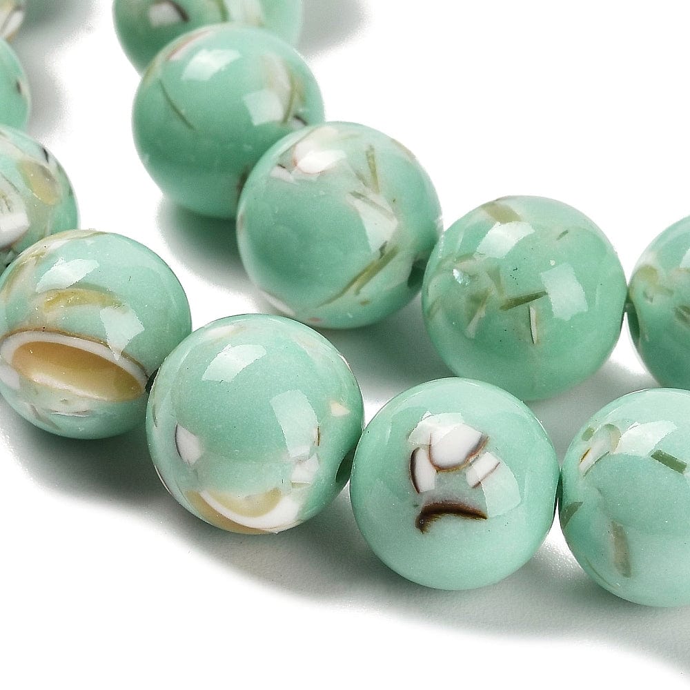 Shell Perler, Grønne, 10mm - Uniq Perler - 674309