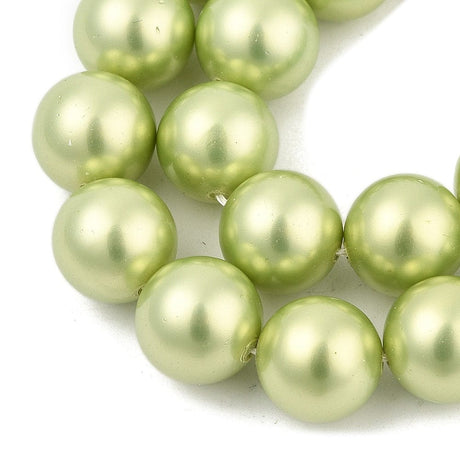 Shell Perler – Gul/Grøn (12mm) - Uniq Perler - 115195