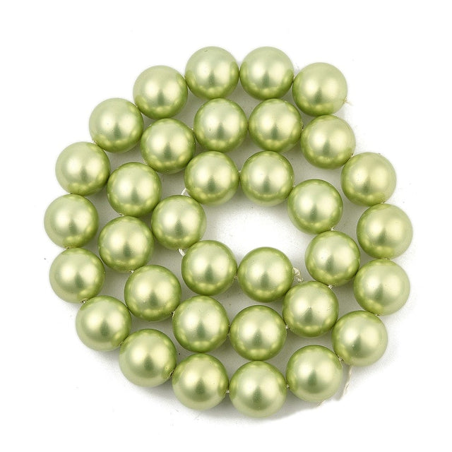 Shell Perler – Gul/Grøn (12mm) - Uniq Perler - 115195