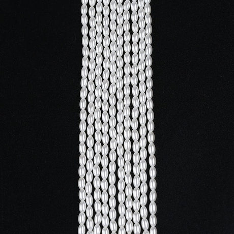 Shell Perler – Hvid, Rice (3 - 4mm) - Uniq Perler - 865789