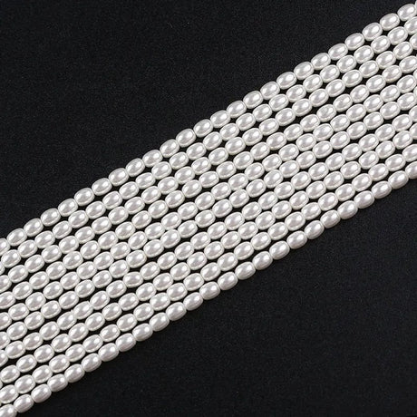 Shell Perler – Hvid, Rice (3 - 4mm) - Uniq Perler - 865789