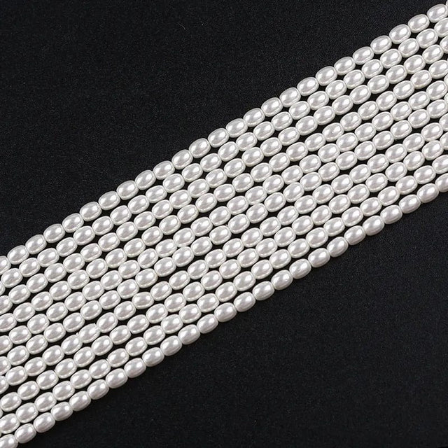 Shell Perler – Hvid, Rice (3 - 4mm) - Uniq Perler - 865789