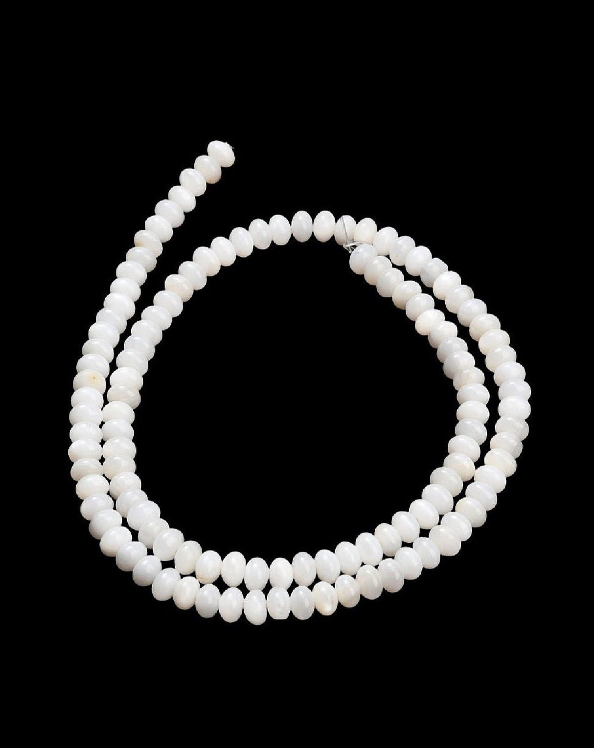 Shell Perler – Hvid, Rondel (5x3~3,5mm) - Uniq Perler - 123072