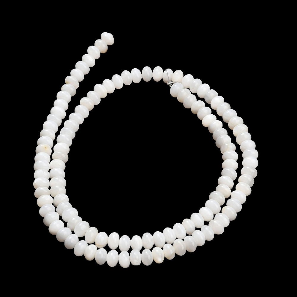 Shell Perler – Hvid, Rondel (5x3~3,5mm) - Uniq Perler - 123072