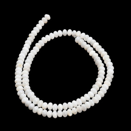 Shell Perler – Hvid, Rondel (5x3~3,5mm) - Uniq Perler - 123072