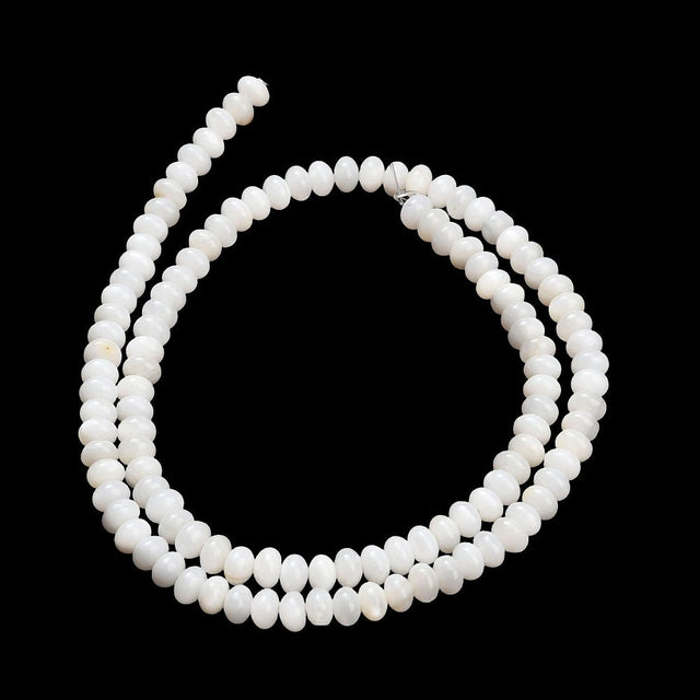 Shell Perler – Hvid, Rondel (5x3~3,5mm) - Uniq Perler - 123072