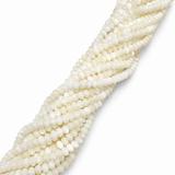 Shell Perler – Hvid, Rondel (5x3~3,5mm) - Uniq Perler - 123072