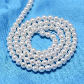 Muschelperlen, Weiß, Rund, 2,5mm - Uniq Perler - 1111490430
