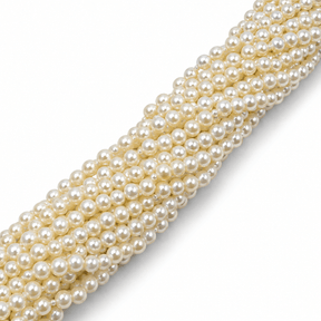 Shell Perler - Hvid, Runde (4mm) - Uniq Perler - 112237