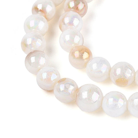 Shell Perler – Hvid/Brun, Runde (3mm) - Uniq Perler - 