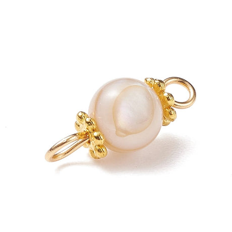 Shell Perler Mellemled, 14x6mm, 10 stk. - Uniq Perler - 113062