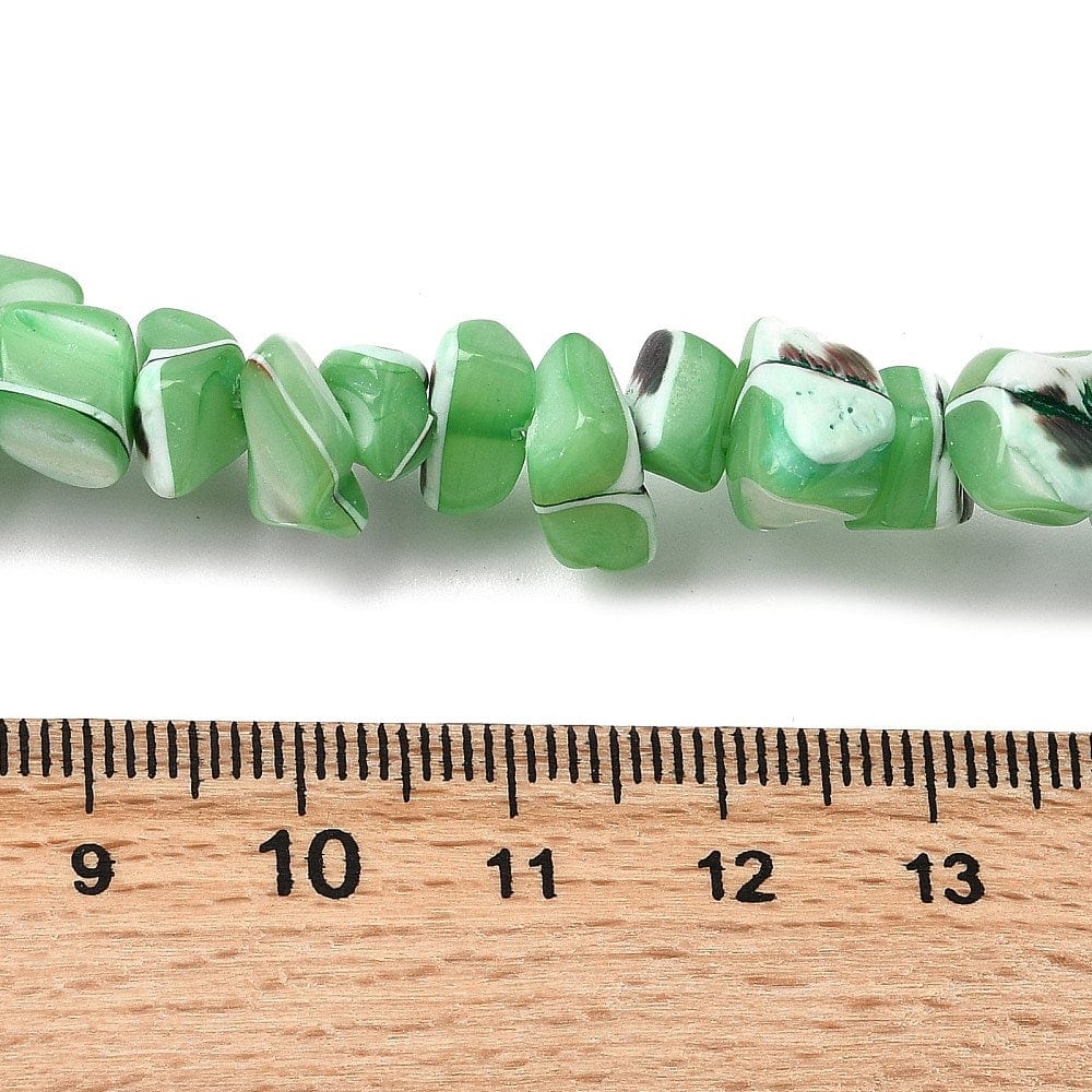 Shell perler – Nugget Facon, Grøn (7 - 22mm) - Uniq Perler - 116041