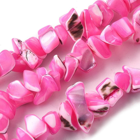 Shell perler – Nugget Facon, Pink (7 - 22mm) - Uniq Perler - 116040