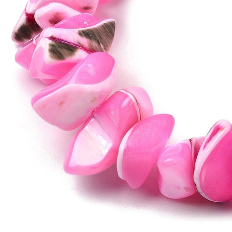 Shell perler – Nugget Facon, Pink (7 - 22mm) - Uniq Perler - 116040