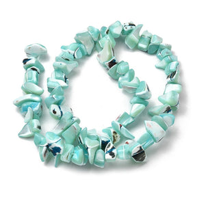 Shell beads – Nugget Shape, Turquoise (7 - 22mm) - Uniq Perler - 116042