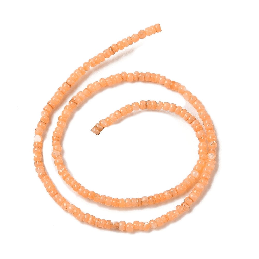 Shell Perler, Orange, Rondel, (3x2mm) - Uniq Perler - 113302