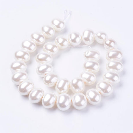 Shell Perler, Ovale, 16x12mm - Uniq Perler - 112233